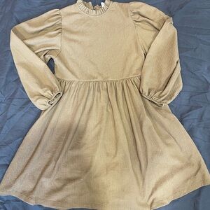 Zara Tan Girls Thanksgiving Dress